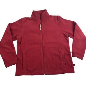 Woolrich Women's Long Sleeve Fleece Zip Up Jacket Size Small Raspberry‎ Cozy